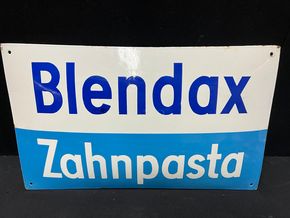 Blendax Zahnpasta (Gewölbtes Emailleschild um 1950)