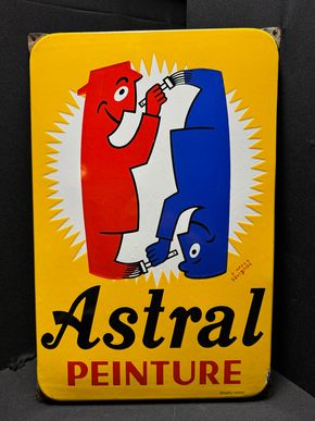 Astral Peinture Emailleschild 58 x 38 cm Frankreich 