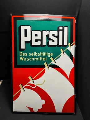 Persil - Das selbsttätige Waschmittel - Emailschild 98 x 64 cm - AT um 1925/30