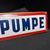 Pumpe Emailschild - Dapol Dapolin  55 x 15 - D um 1925