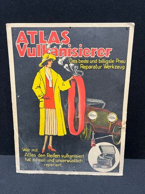 Atlas Vulkanisierer (Vorkriegs Werbepappe)