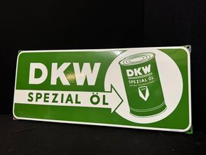 DKW Spezial Öl - Emailschild - Top Zustand 74 x 32 cm - Um 1955