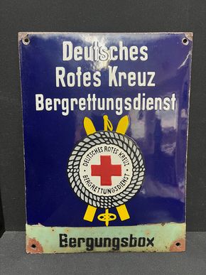 Deutsches Rotes Kreuz Bergungsrettungsdienst (Gewölbtes Emailleschild)