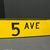 Five Avenue - 5 Ave (Flaches Emailleschild - Neuzeitlich)