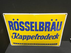 Rösselbräu Kappelrodeck (Gewölbtes Emailleschild um 1930/1950)