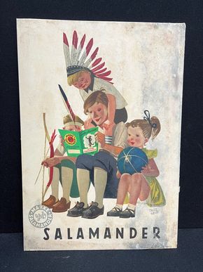 Salamander Werbepappen 7er-Set  (30 x 21 cm) vom Grafiker  Franz Weiss  (50er Jahre / selten)