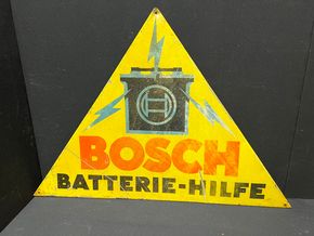 Bosch Batterie-Hilfe (Blechschild aus dem Jahr 1932)