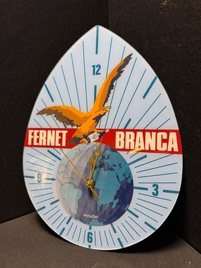 Fernet Branca Menthe - Werbeuhr - 35 x 26 cm - um 1970