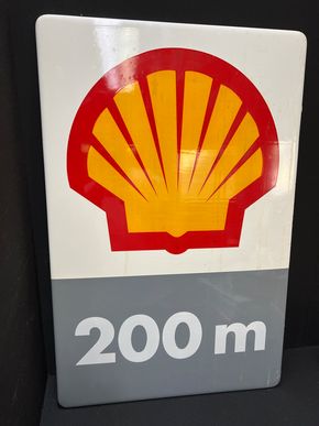 Shell Tankstellen Hinweisschild (Späte 60er / Frühe 70er Jahre)