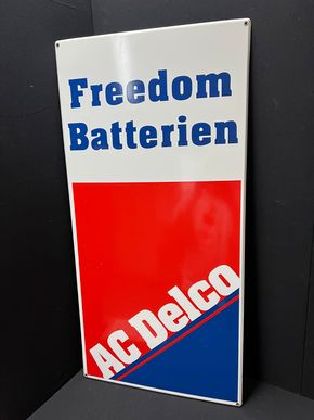 Freedom Batterien - AC Delco (60er Jahre Emailleschild)