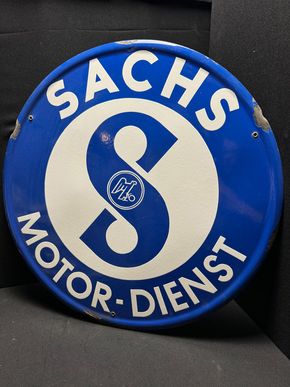 Sachs Motor-Dienst Emailschild  60 cm - D um 1950