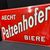 Patzenhofer Biere - Aecht Patzenhofer (Gewölbtes Emailleschild um 1910/1920)