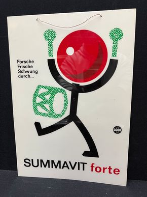 Sumavi Forte - Grafisch wundervolle Kunststoffwerbung der Firma Germed (60er Jahre)