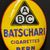 Batschari Cigarettes Bern / Großes gewölbtes Emailleschild aus der Zeit um 1915